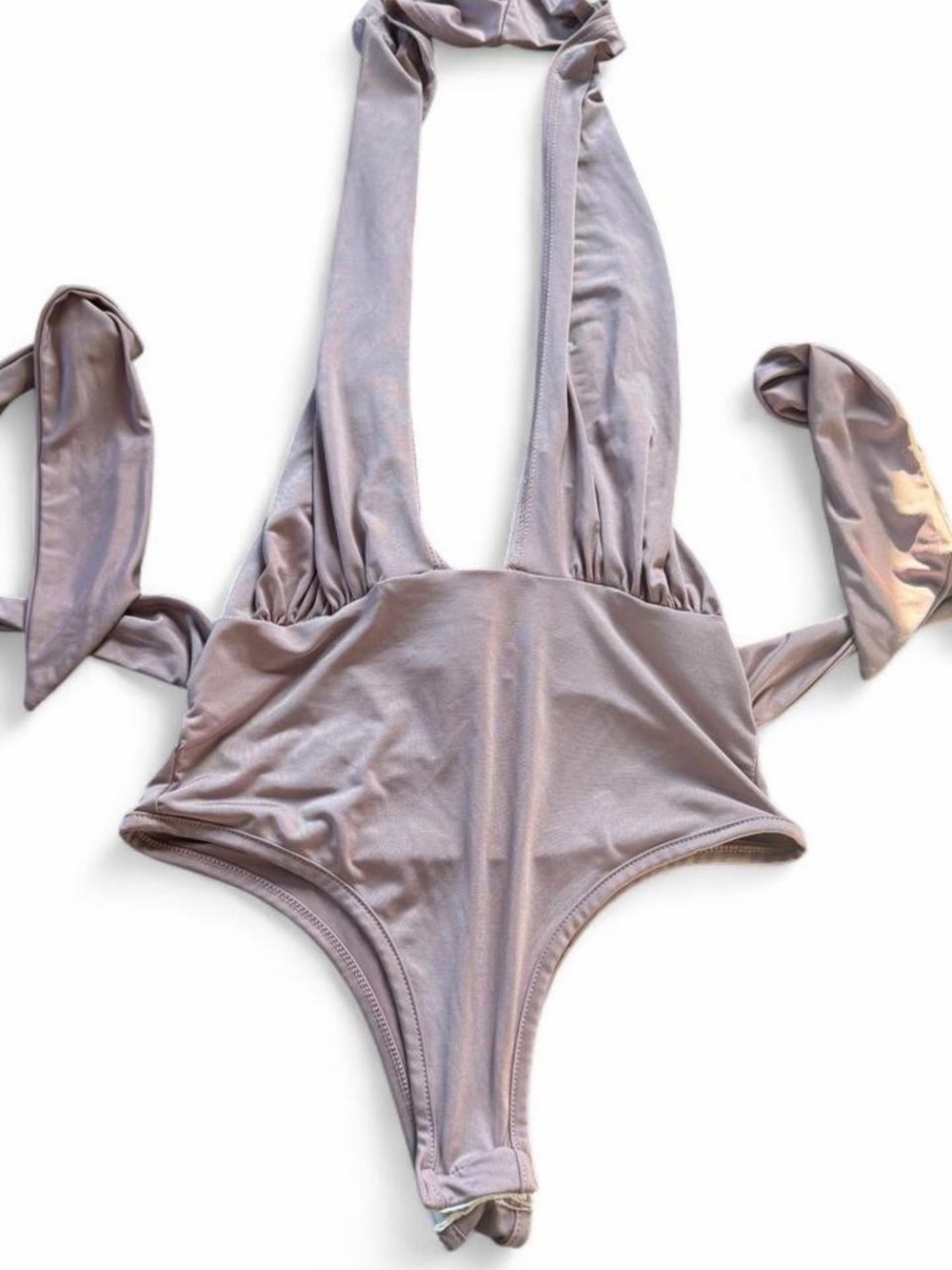 Top Chic mauve halter neck bodysuit